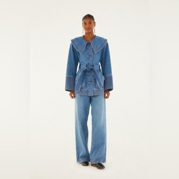 FARM Rio Denim - Farm Rio: Denim / Jeans Wide-Leg Pants